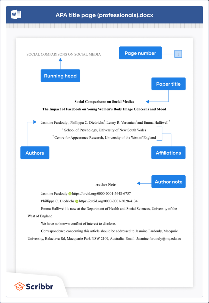 APA 7th Edition Sample Paper Template