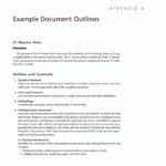 Appendix A   Example Document Outlines | Information Technology Inside Sample Appendix Template