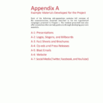 Appendix A. Example Materials Developed For The Project With Sample Appendix Template