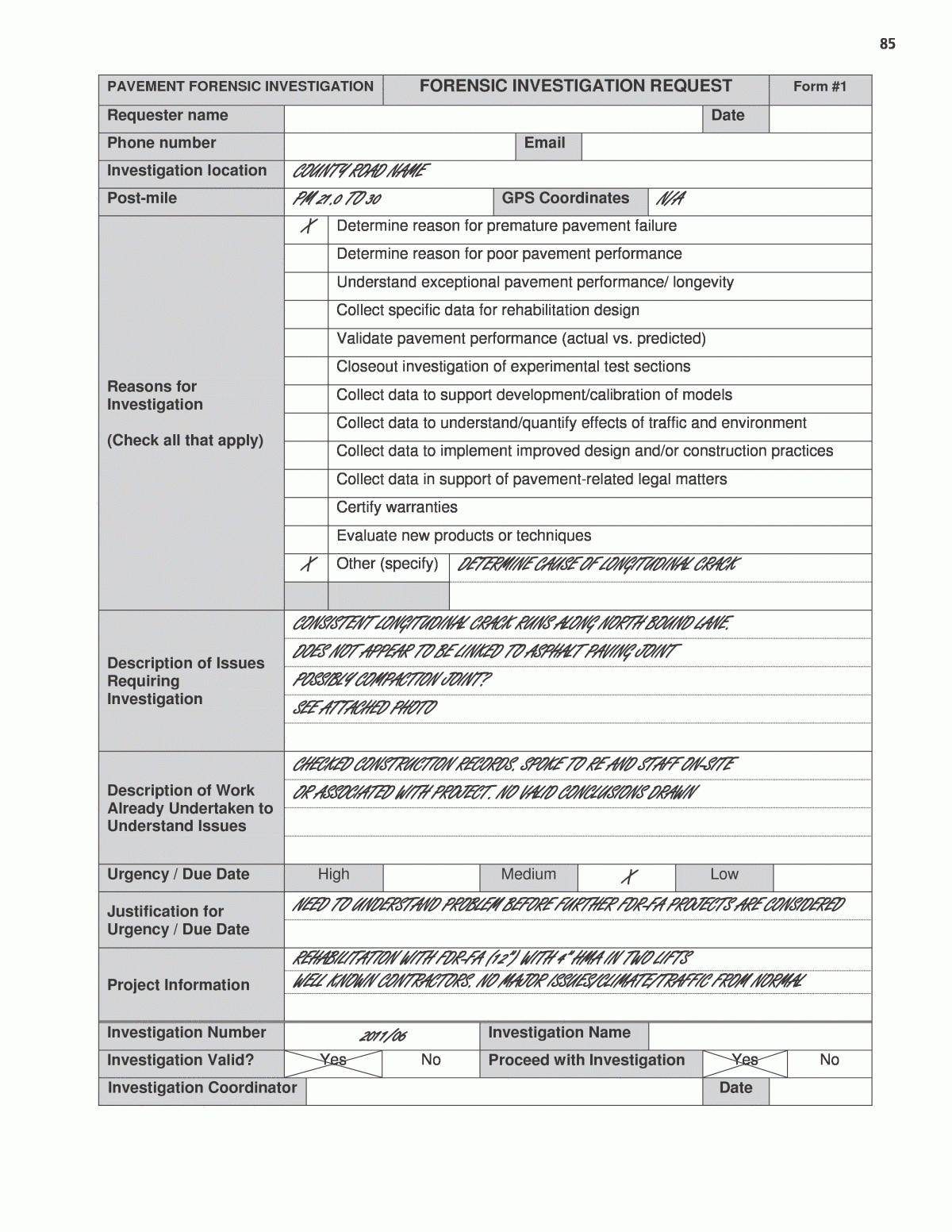 Appendix C - Example Forms | Guide For Conducting Forensic for Forensic Report Sample Template