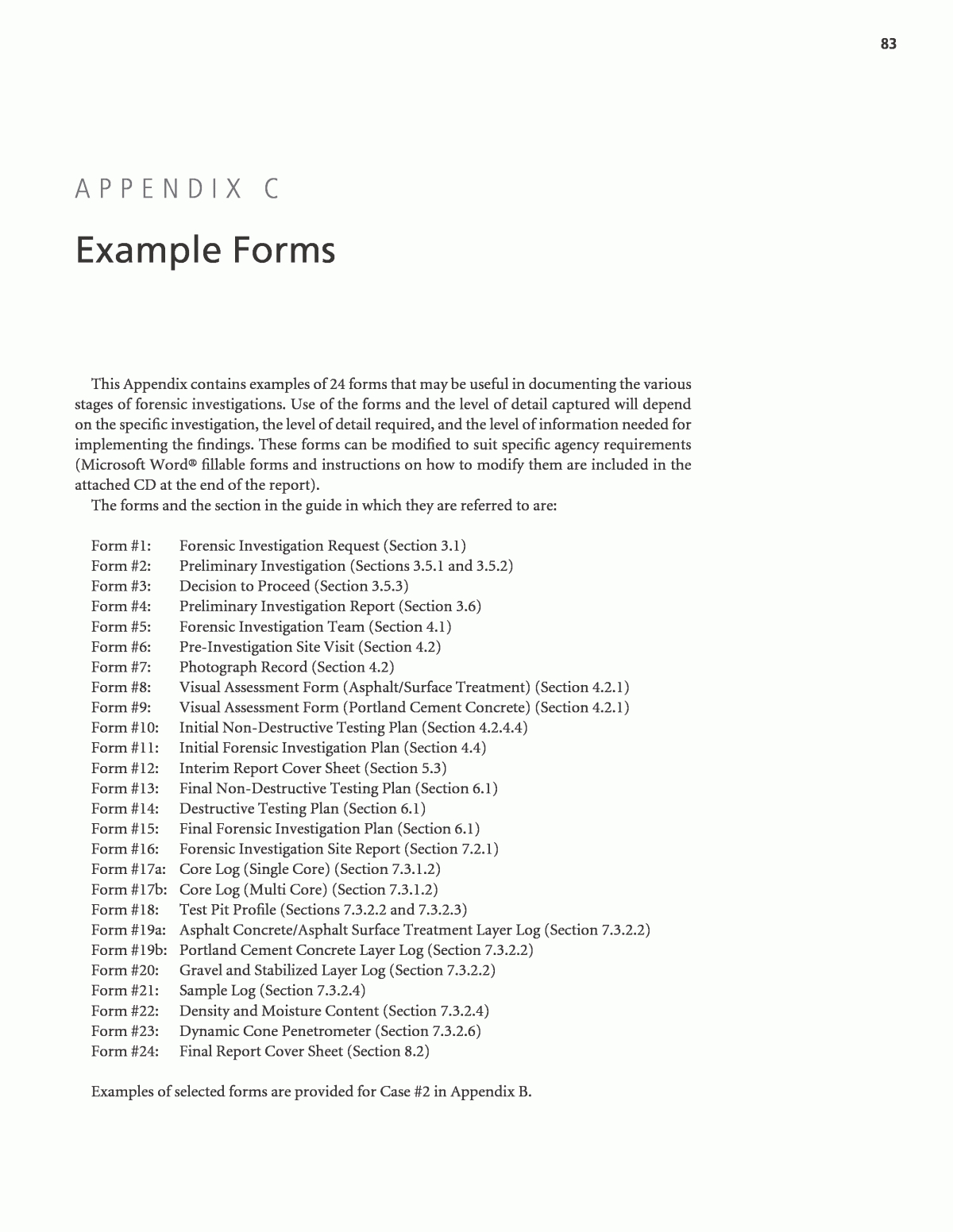 Appendix C - Example Forms | Guide For Conducting Forensic with Forensic Report Sample Template