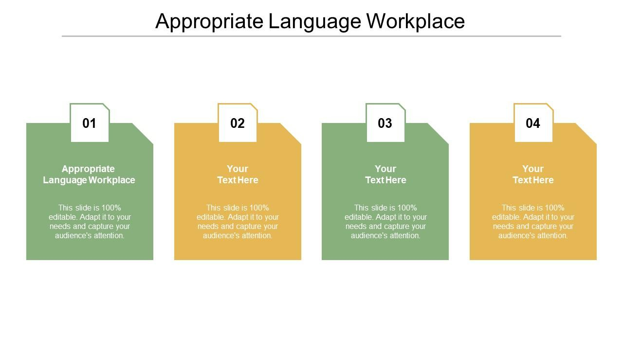 Appropriate Language Workplace Ppt Powerpoint Presentation Outline within Language Template Sample