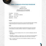 Army Standard Operating Procedure Template In Word, Google Docs Inside Sample Army Sop Template