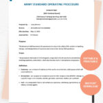 Army Standard Operating Procedure Template In Word, Google Docs Throughout Sample Army Sop Template