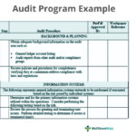 Audit Program   Meaning, Objectives, Types, Samples For Sample Audit Plan Template