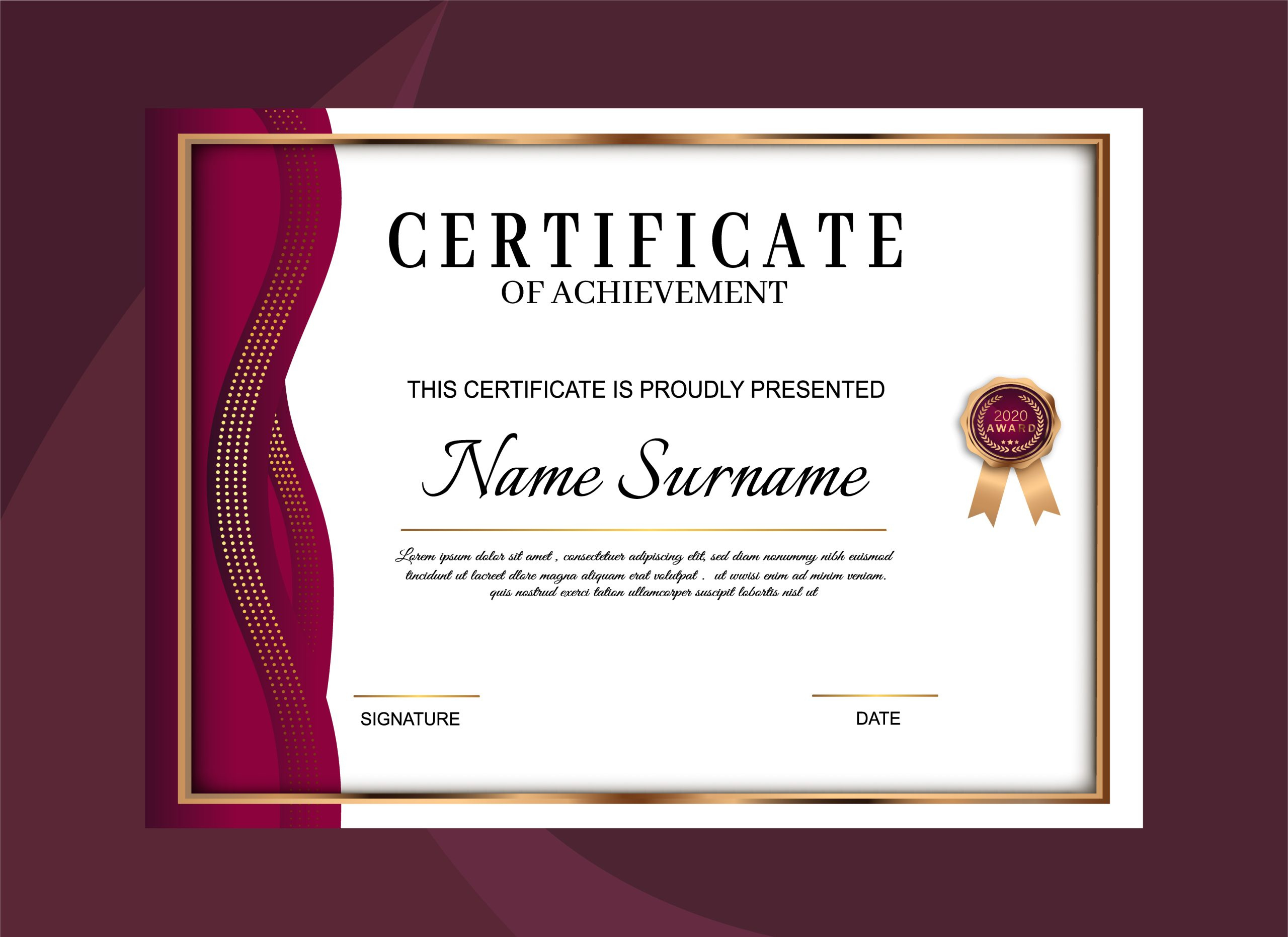 Award Certificate Template – Graphicsfamily intended for Award Certificate Template Sample