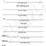 Barter Agreement Trading Contract Plain Blank Form Printable Pdf Regarding Sample Barter Agreement Template