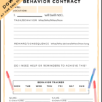 Best Teen Behavior Contract (Templates & Examples)   Very Special Intended For Sample Behavior Contract Template