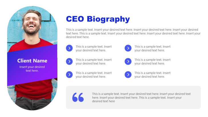 Work Biography Template Sample