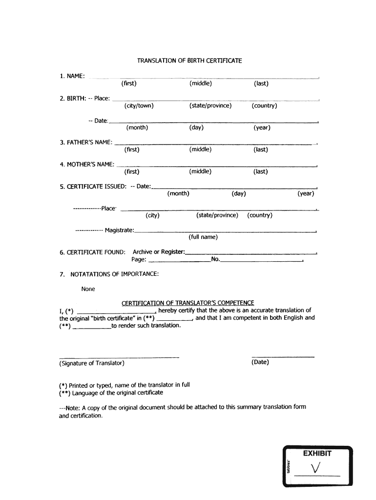 Birth Certificate Template - Fill Online, Printable, Fillable with regard to Birth Certificate Sample Template