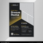 Black And Golden Real Estate Flyer Template Sample Within Real Estate Flyer Template Sample