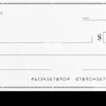 Blank Bank Cheque Template. Check From Checkbook Stock Vector Within Blank Cheque Sample Template