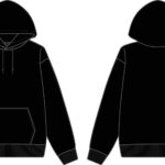 Blank Black Hoodie Mock Up Template On White Background, Front And With Regard To Hoodie Sample Template