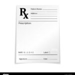 Blank Medical Prescription Form Isolated On White Background With Prescription Sample Template