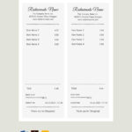 Blank Restaurant Receipt Template In Google Docs, Word, Pages, Pdf Within Restaurant Receipt Sample Template