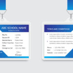 Blue School Id Card Template Design 6936001 Vector Art At Vecteezy Throughout Student Id Card Template Sample