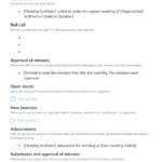 Board Meeting Minutes Template | Free With Board Minutes Sample Template