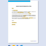 Board Of Director Resignation Letter In Google Docs, Pages, Word Pertaining To Board Resignation Letter Sample Template