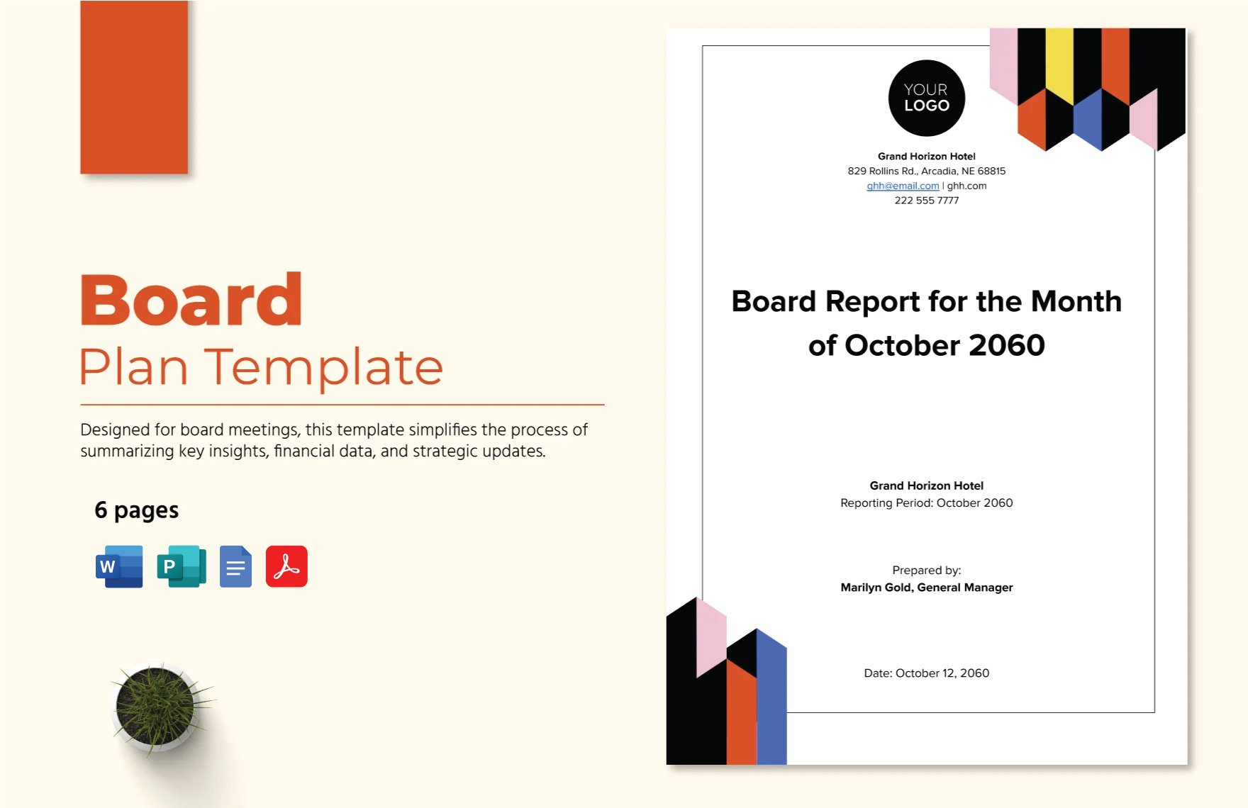 Board Report Template In Word, Pdf, Google Docs, Publisher intended for Board Report Sample Templates