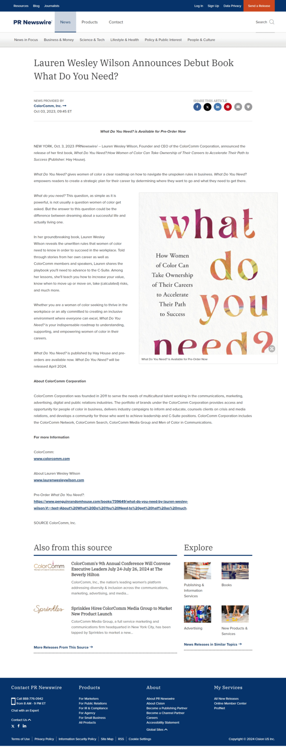 Book Press Release Examples [+ Templates] with Book Press Release Sample Template