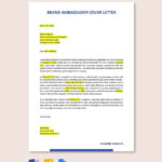 Brand Ambassador Cover Letter In Google Docs, Word, Pages, Pdf Regarding Diplomatic Letter Sample Template