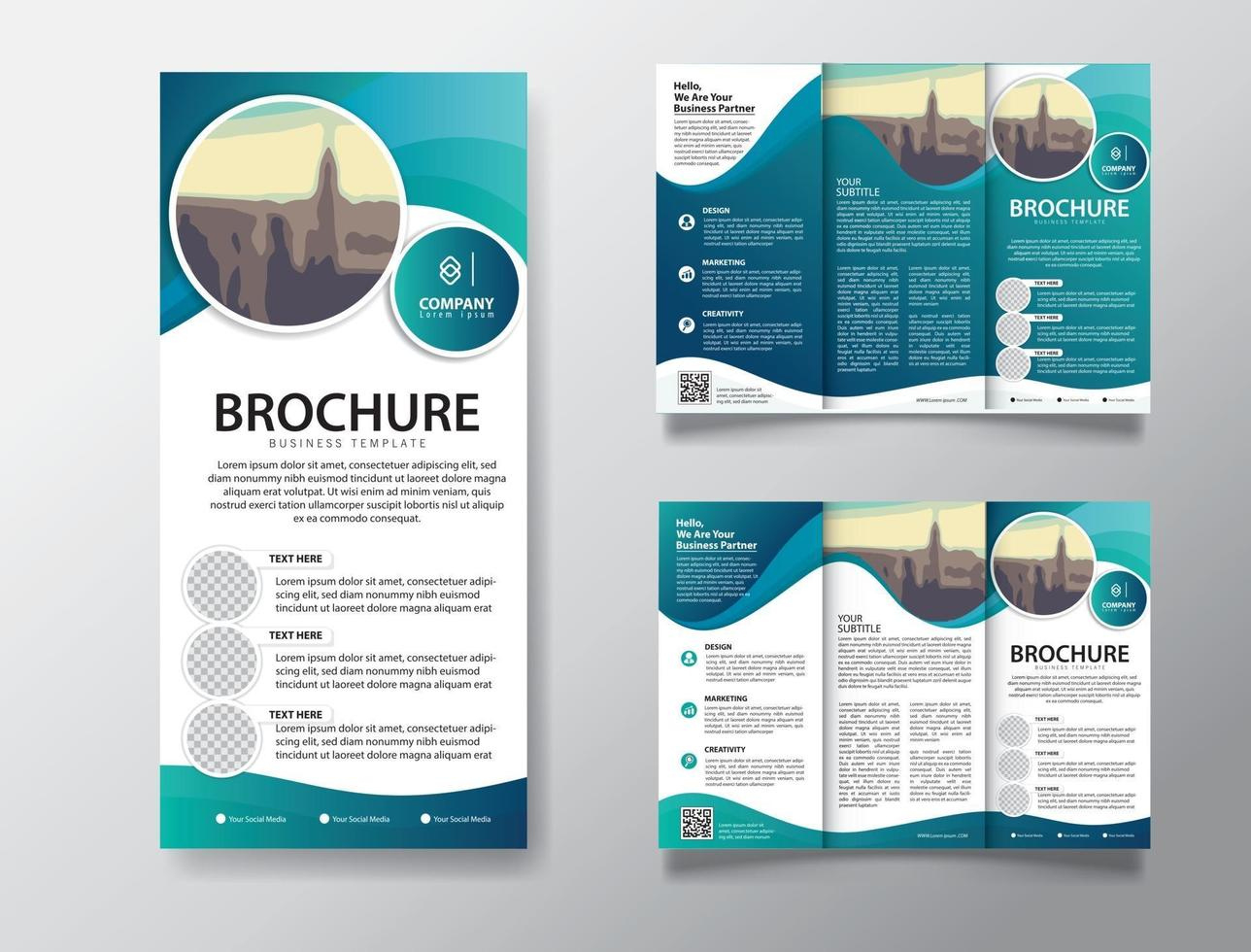 Brochure Template Vector Art, Icons, And Graphics For Free Download with regard to Free Brochure Design Sample Templates