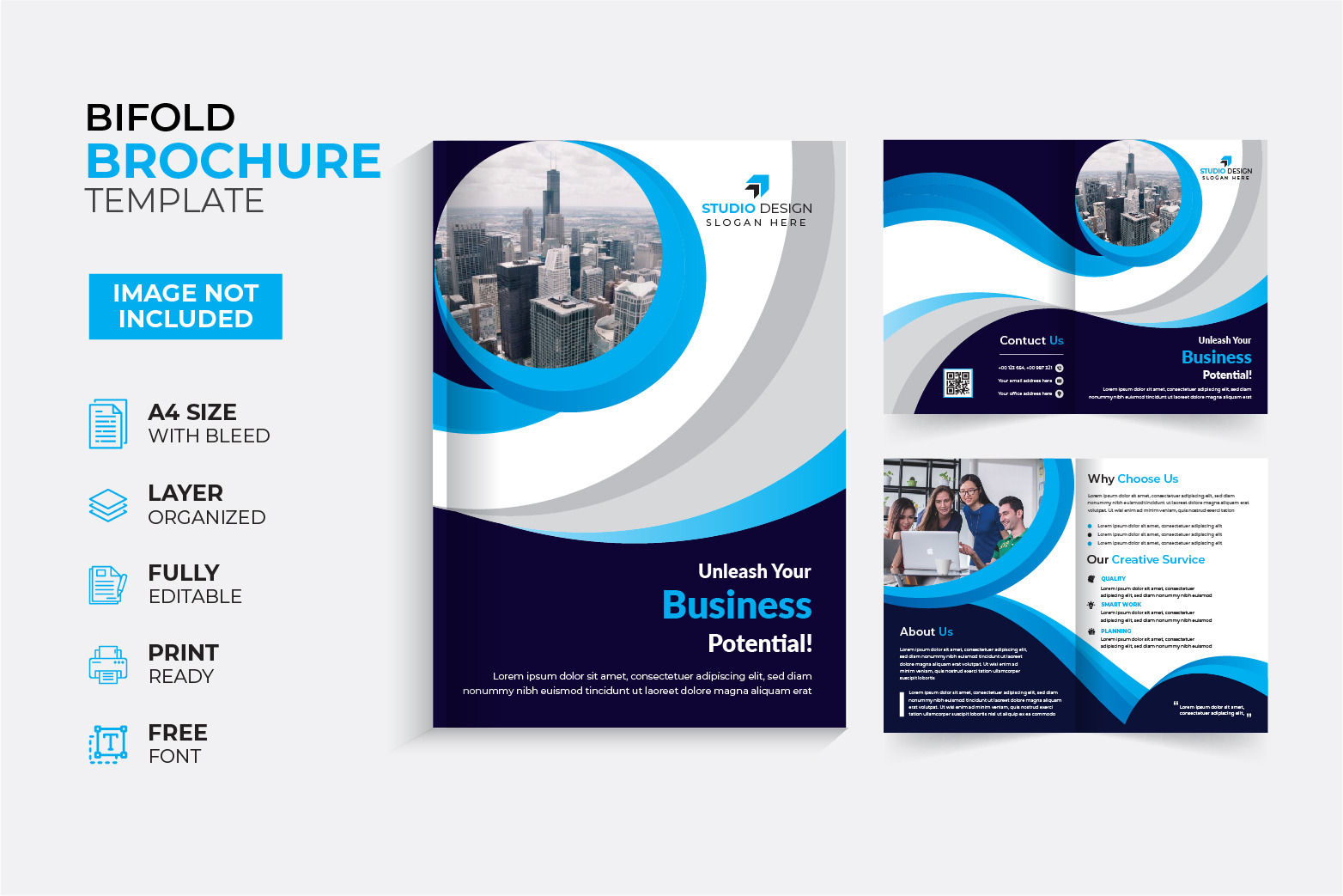 Brochure Templates, Design And Layouts | Poweredtemplate in Brochure Sample Template