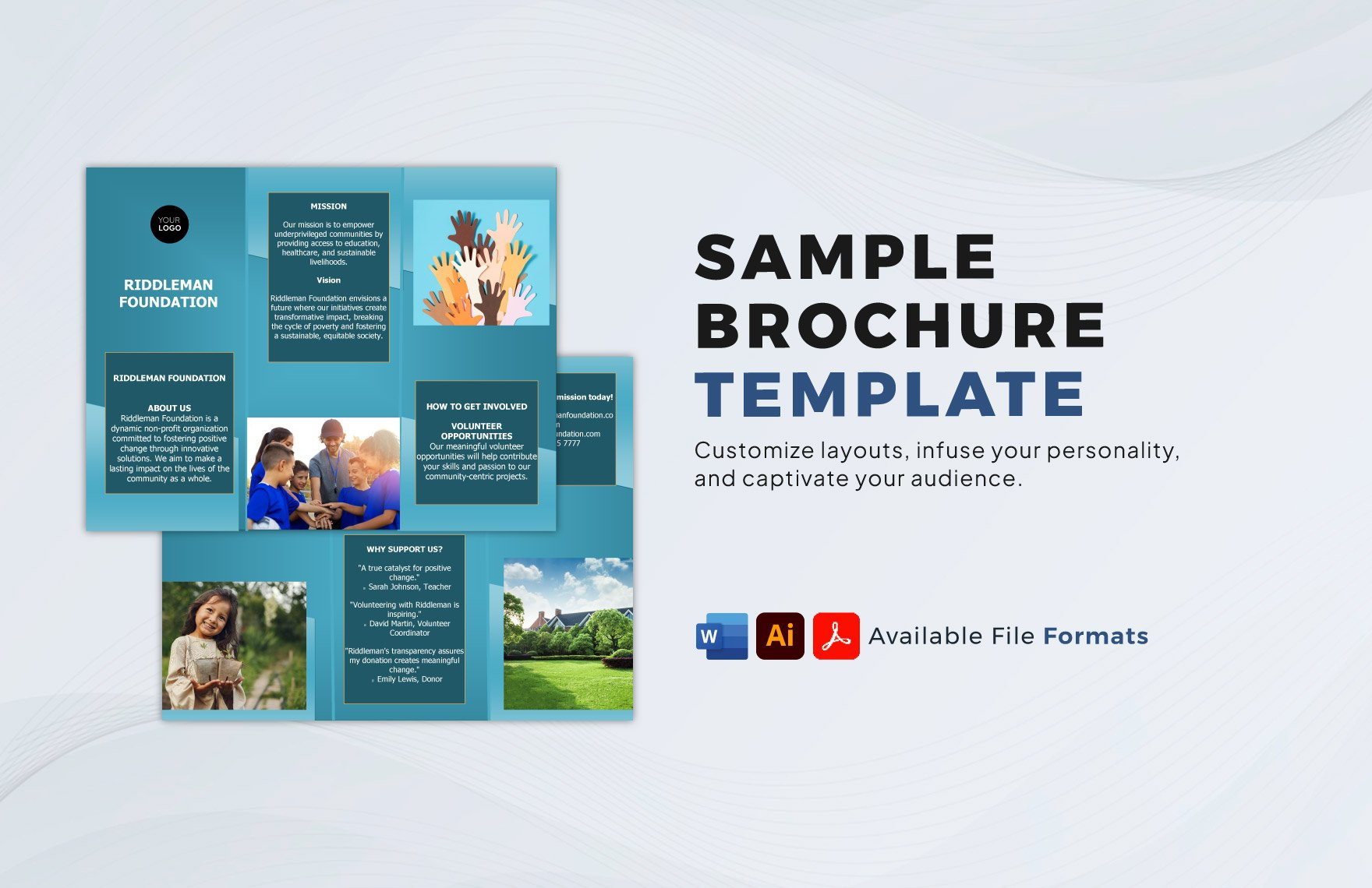 Brochure Templates In Pdf - Free Download | Template pertaining to Free Brochure Template Download Sample