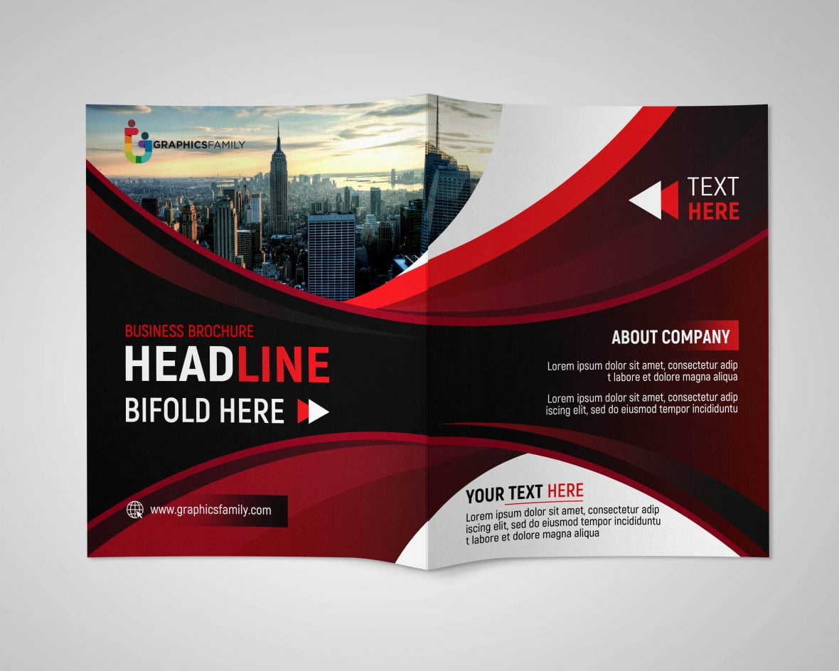 Business Brochure Psd Template With Space For Text – Graphicsfamily for Brochure Sample Template Free Download