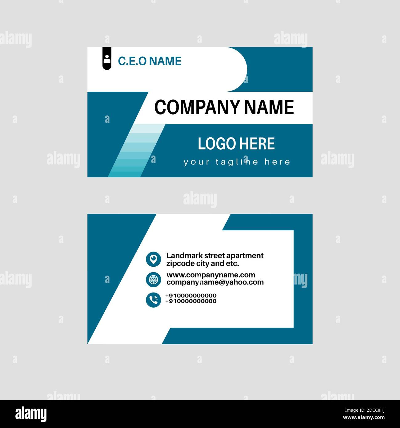 Business Card Template Hi-Res Stock Photography And Images - Alamy with Visiting Card Sample Templates