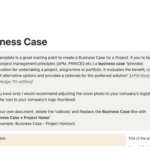 Business Case Template | Notion Template With Business Case Template Sample