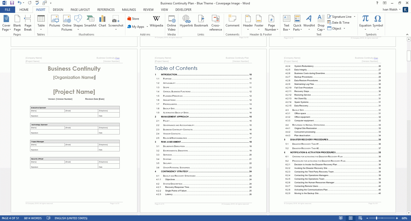 Business Continuity Templates (Ms Office) – Templates, Forms pertaining to Sample Bcp Template