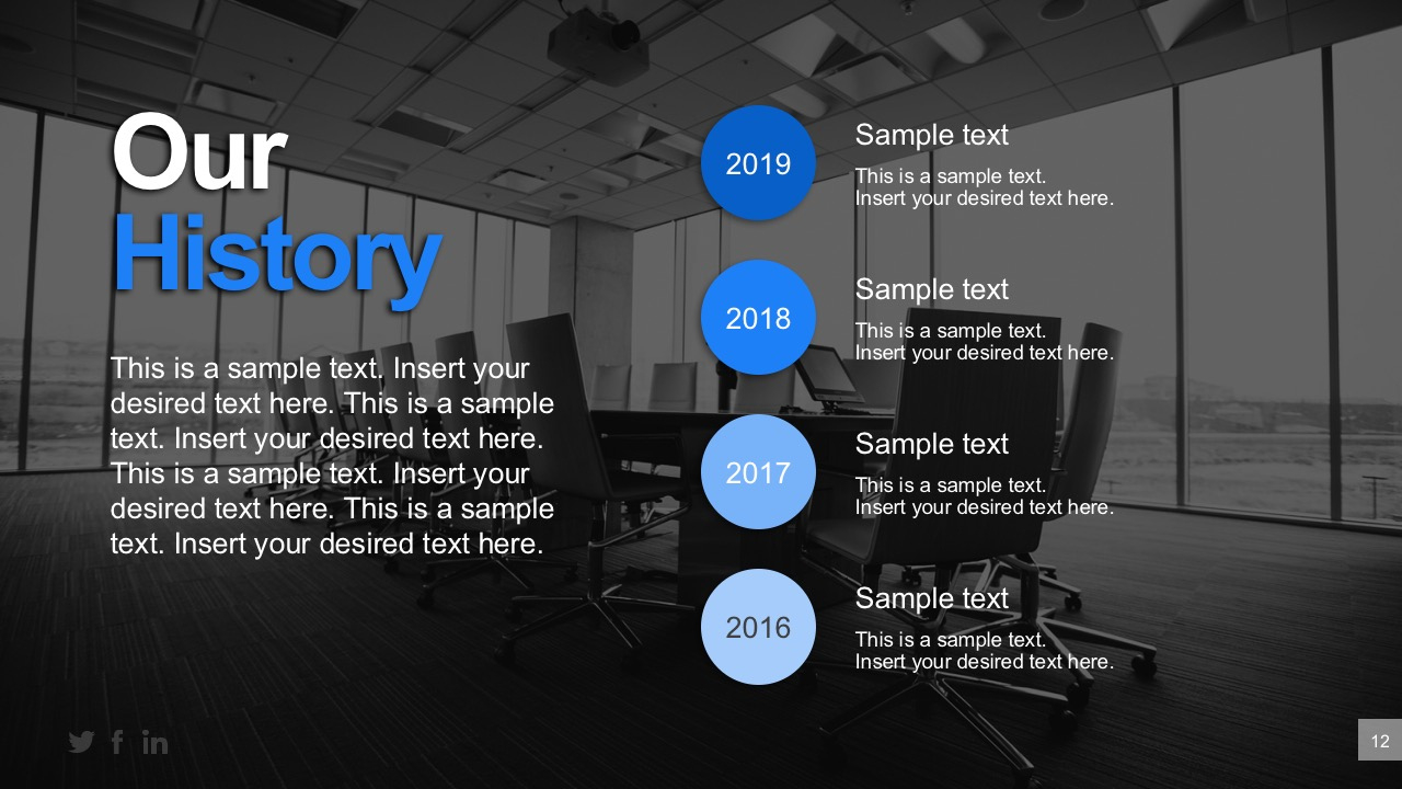 Business History Timeline Powerpoint Templates - Slidemodel for Company History Sample Template