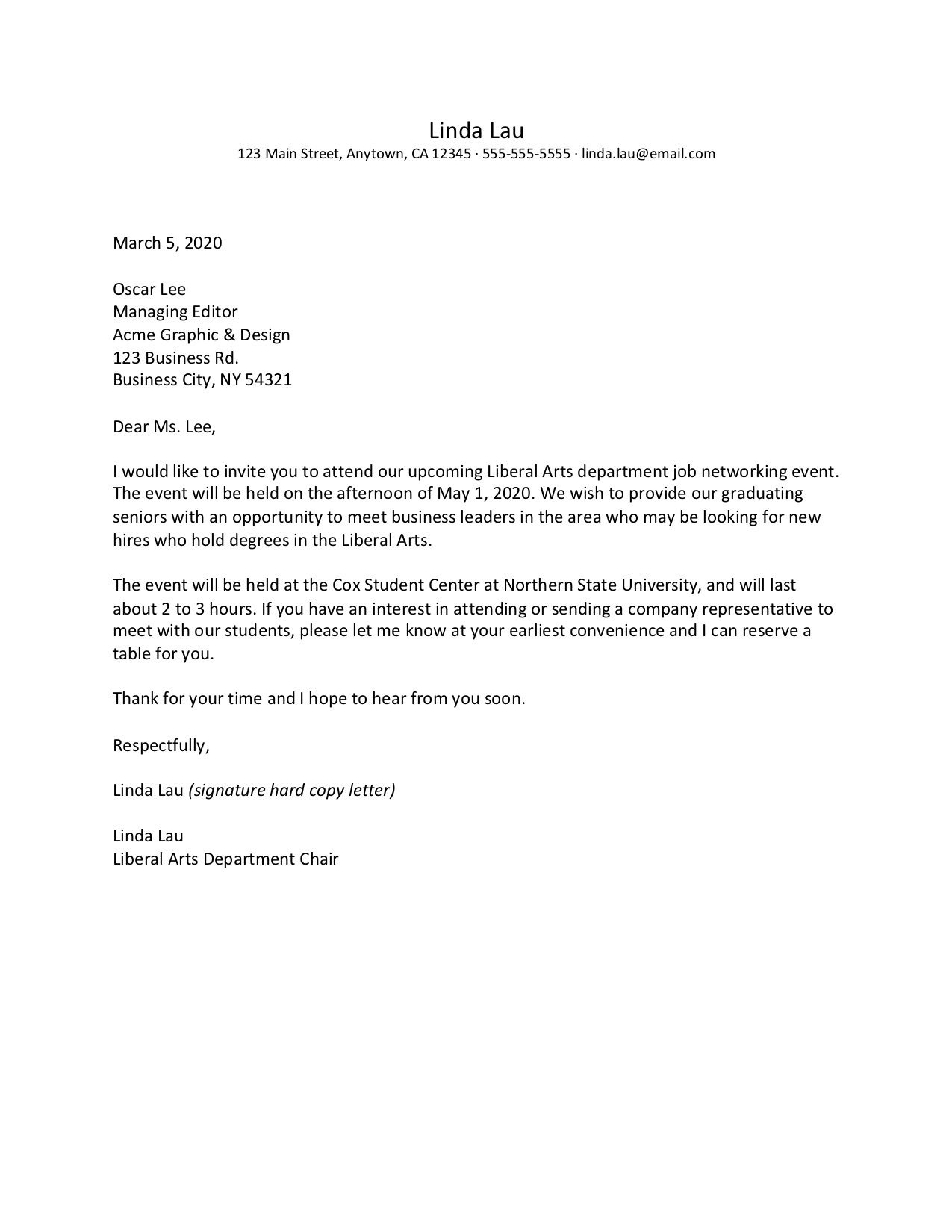 Business Letter Format With Examples pertaining to Business Letter Template Sample