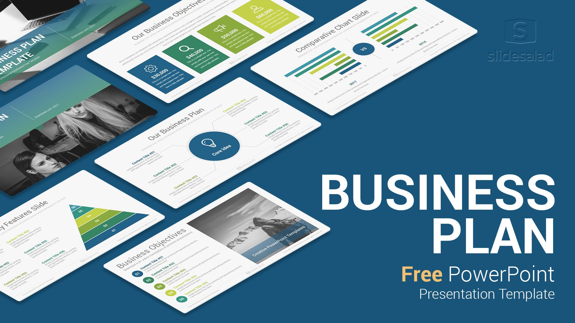 Business Plan Free Powerpoint Presentation Template - Slidesalad pertaining to Free Business Templates Sample