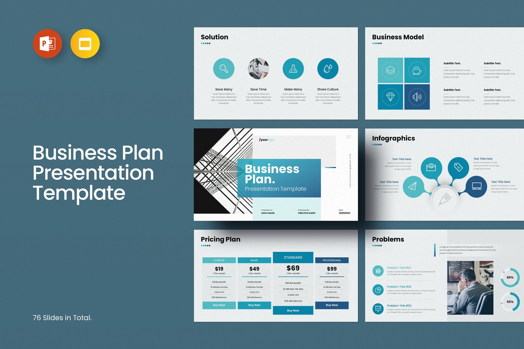 Business Plan Powerpoint Presentation Template 2 - Design Cuts intended for Business Presentation Sample Templates