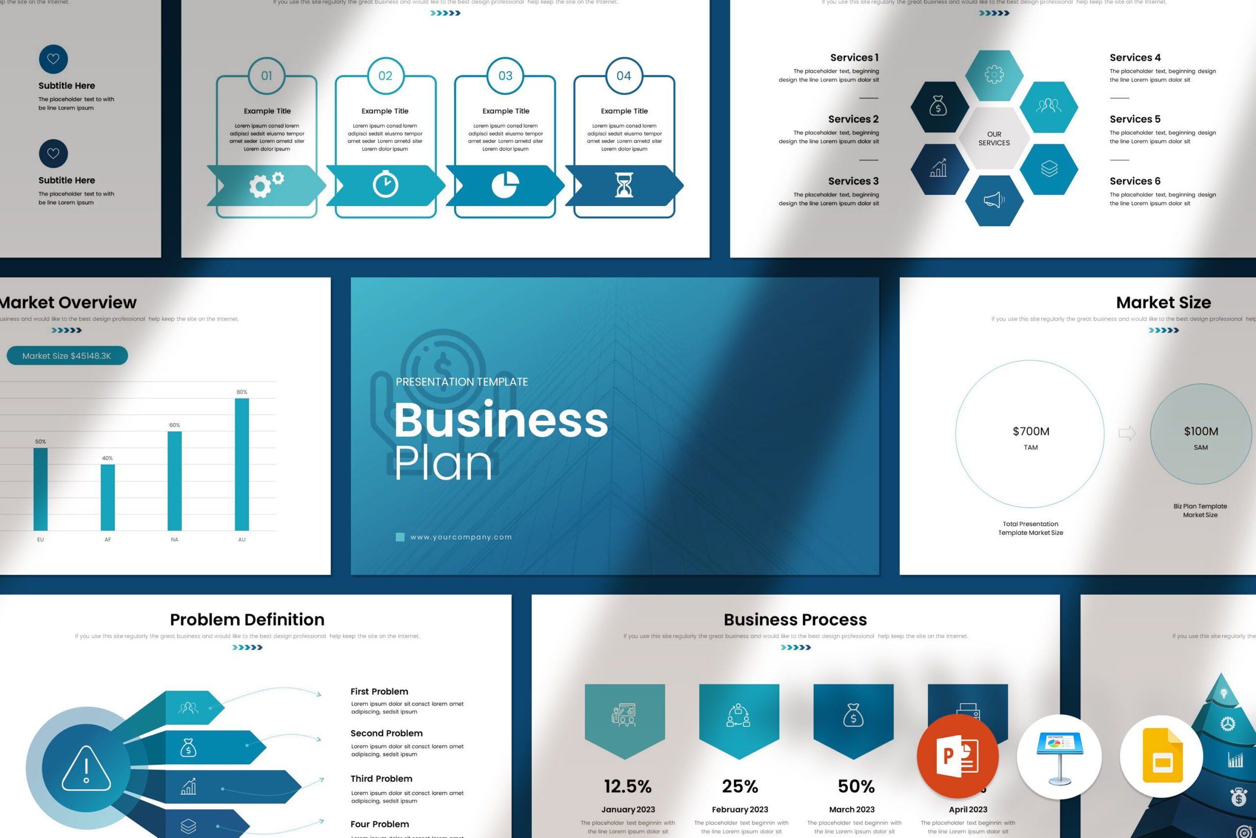 Business Plan Presentation Template 3 - Design Cuts with Business Presentation Sample Templates