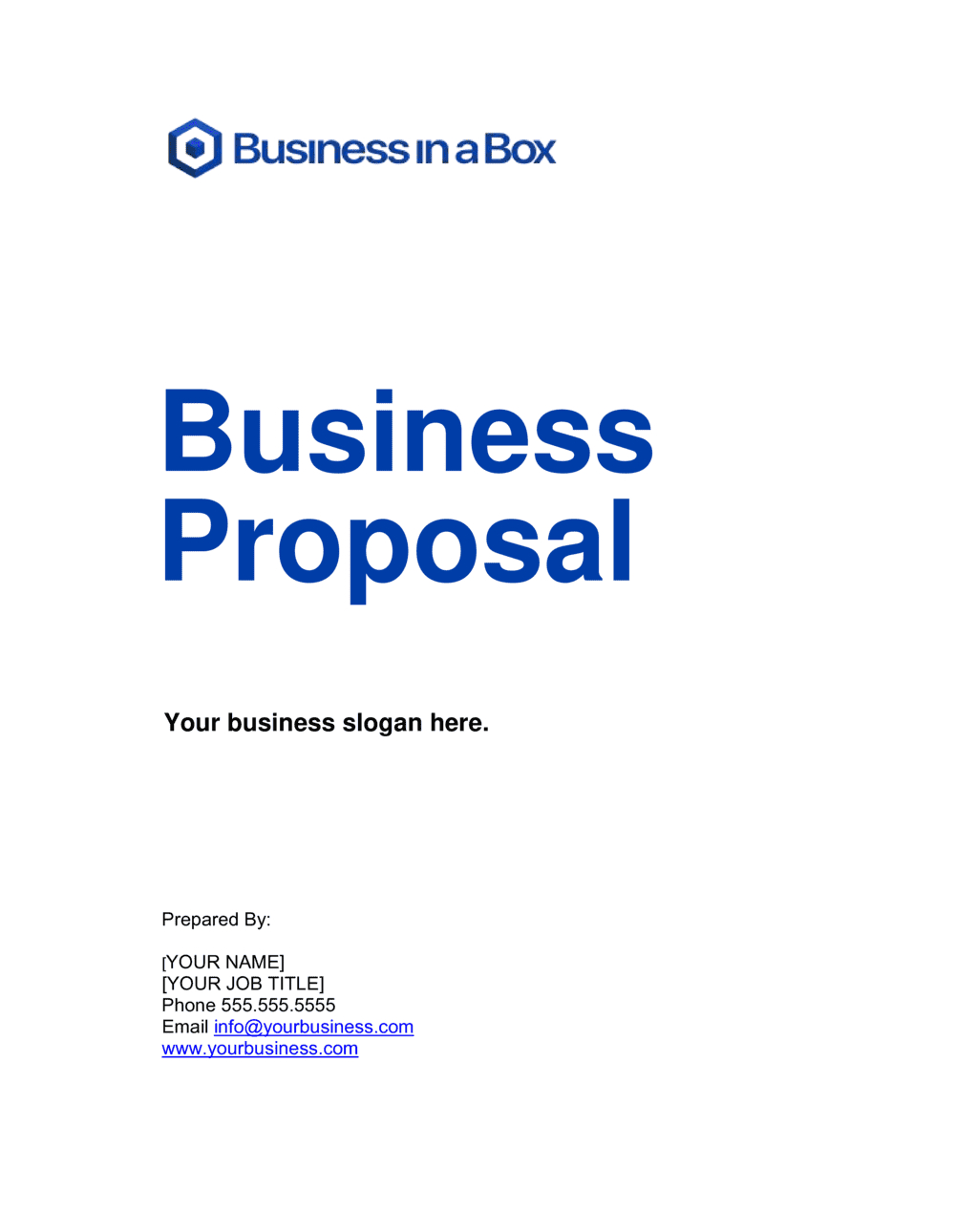 Business Proposal Template 2024 [Download .Docx] | Business In A Box™ pertaining to Business Proposal Template Sample