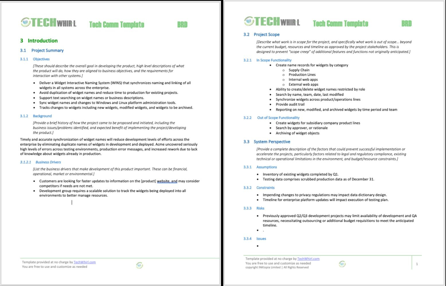 Business Requirements Document: Brd Template intended for Business Requirements Document Sample Template