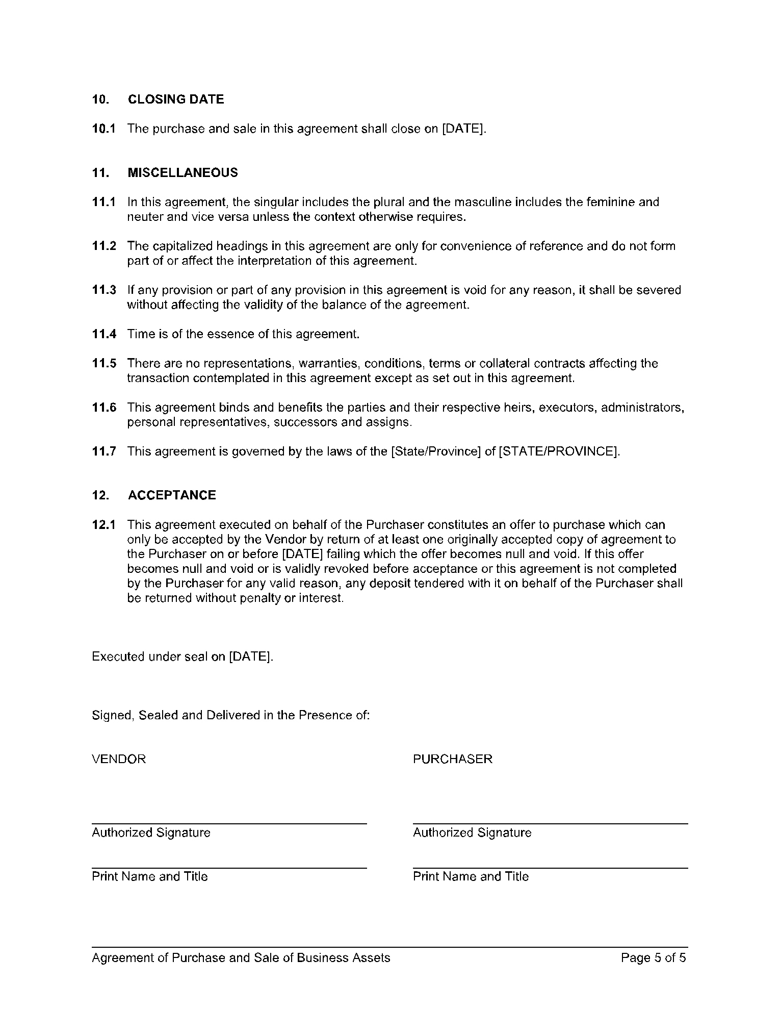 Business Sale Agreement Template (100% Free) | Cocosign for Terms And Conditions Of Sale Sample Template