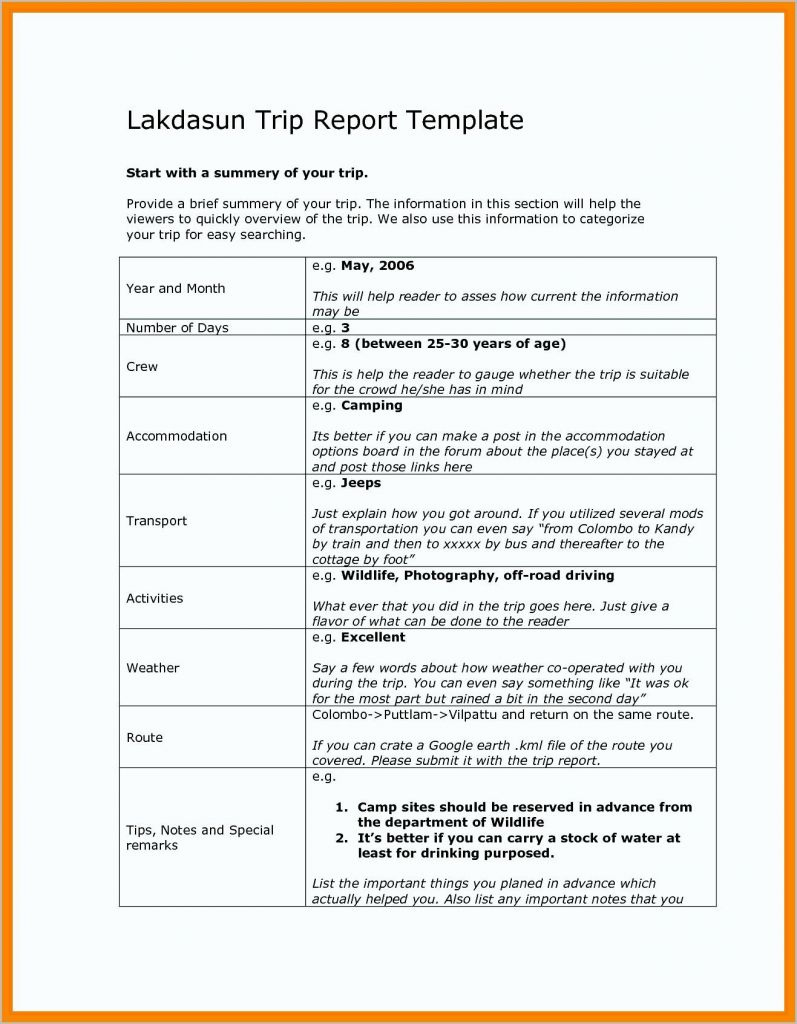 Business Trip Report - 13+ Examples, Format, Tips, Pdf inside Sample Trip Report Template