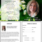 Butterfly Memorial Program | Funeral Pamphlets | Funeral Program With Memorial Program Sample Template