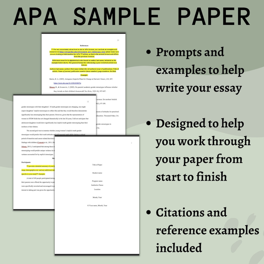 APA 7th Edition Sample Paper Template | Template Samples