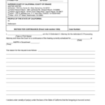 California Motion For Continuance   Fill Online, Printable With Regard To Motion For Continuance Sample Template