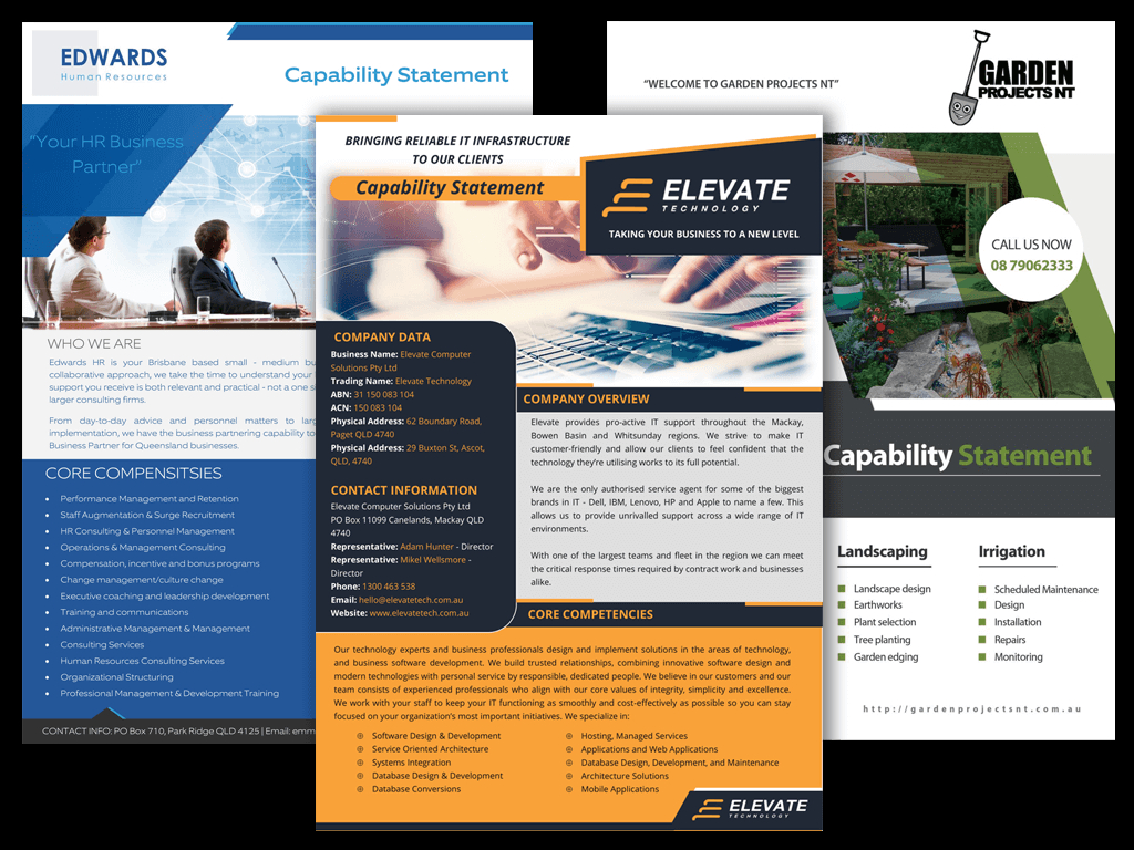 Capability Statement Templates » Premium Ms Word Templates throughout Capability Statement Sample Template