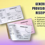 Carbonized Business Form And Receipts Available In Sizes With Provisional Receipt Sample Template