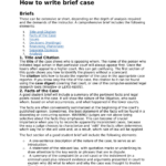 Case Brief Template 04   How To Write Brief Case Briefs These Can Throughout Case Brief Format Sample Template