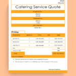 Catering Services Quote Template   Org – Quote Templates Regarding Catering Quote Sample Template