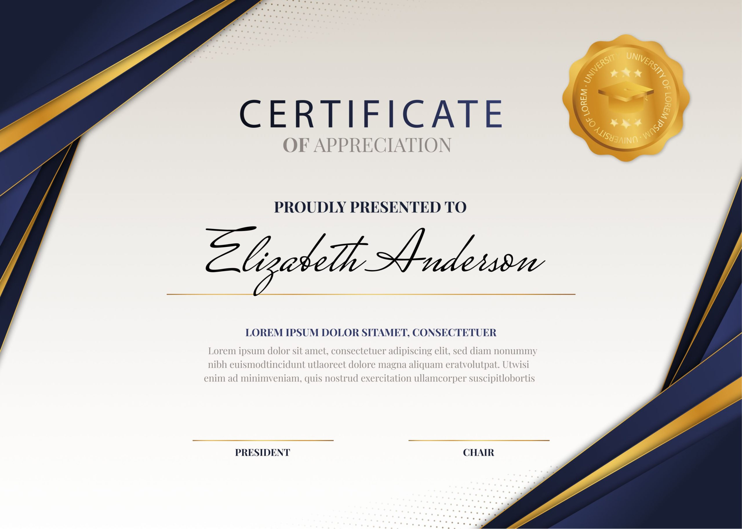 Certificate Of Appreciation Examples +23 Free Editable inside Certificate Of Appreciation Template Sample Free