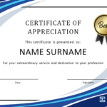 Certificate Of Appreciation Template [Word]   Zippia For Certificate Of Recognition Sample Template